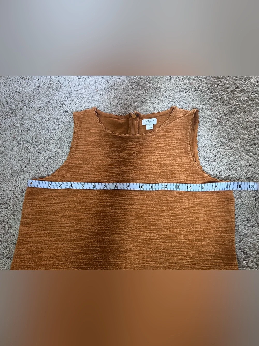 J. Crew Sleeveless Textured Tank - Orange/yellow
